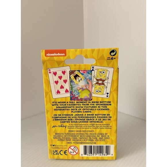 SpongeBob SquarePants Playing Cards Deck Collectible New Kids Fans Gift NEW - Picture 4 of 5